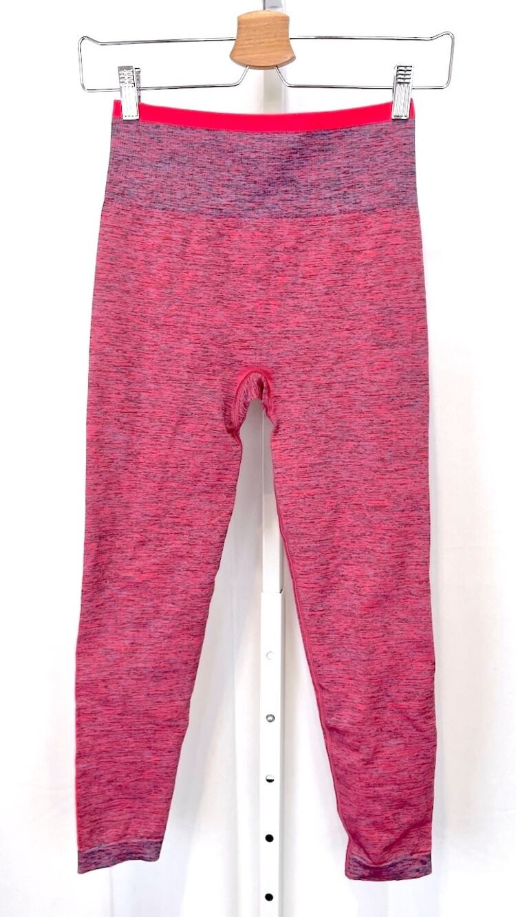 SPANX Seamless Sculpt Leggings Coral Punch Space Dye Pink Purple Blue Size S